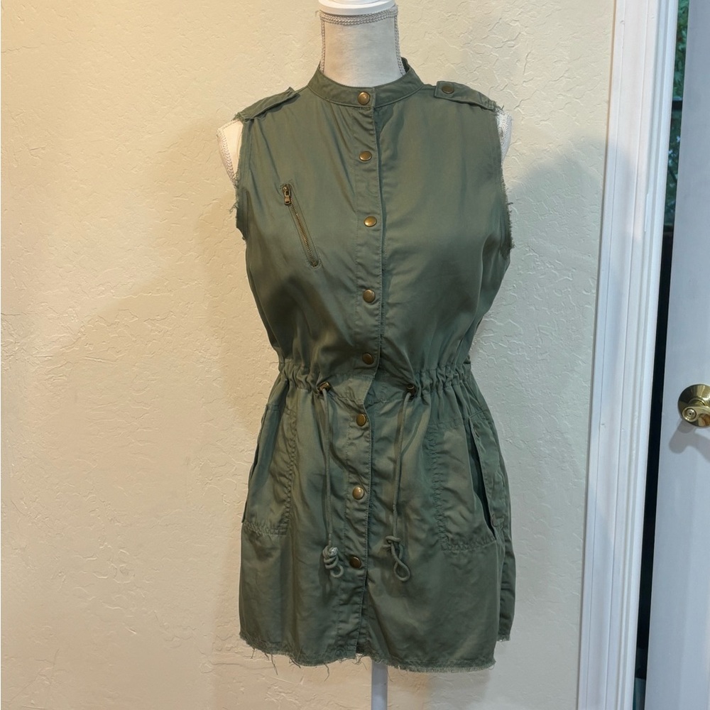 🍀BKE Sleeveless Olive Green Utility Vest Size XS Gorpcore🍀